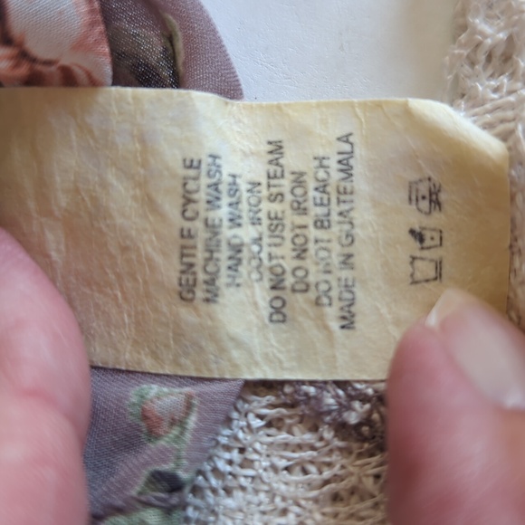 Charlotte Russe Floral Sheer Lace Crochet Feminine Blouse LARGE Purple Ivory - Picture 3 of 16